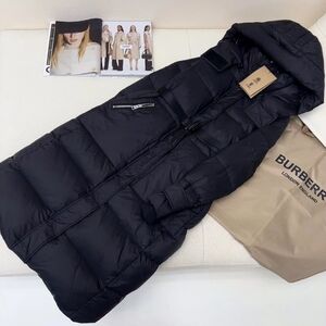 Burberry Long Hooded Down Jacket with Belt